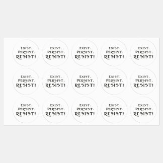 存在。持続。抵抗しろ！ ラベル