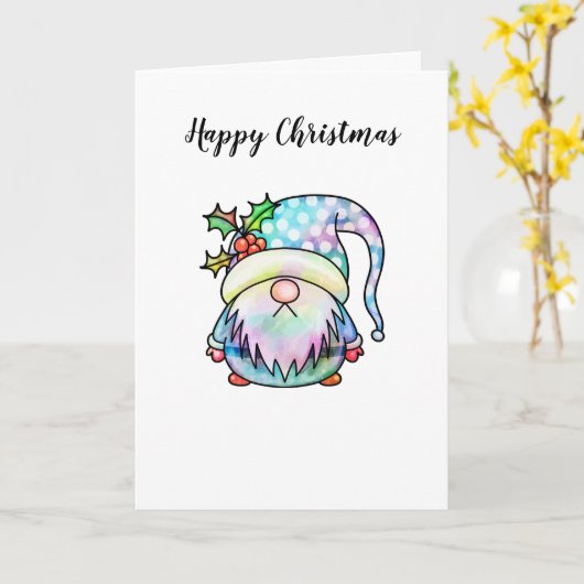 季節おもしろいの水彩クリスマスガーデン格言 カード (黄色い花)