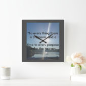 季節およびタイムレコーダー スクエア壁時計 (ホーム)