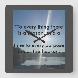 季節およびタイムレコーダー スクエア壁時計