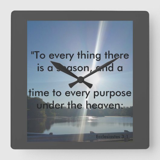 季節およびタイムレコーダー スクエア壁時計 (正面)