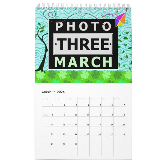 季節かわいらしの情景 | カスタム写真2025 カレンダー (3月 2026)
