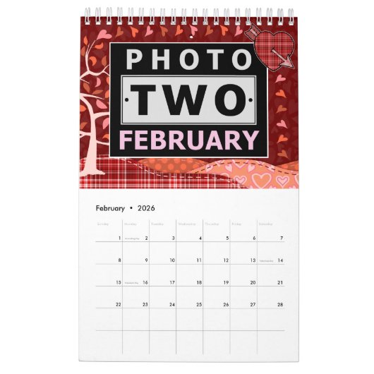 季節かわいらしの情景 | カスタム写真2025 カレンダー (2月 2026)