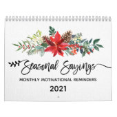 季節ことわざの毎月のリマやる気を起こさせるインダー カレンダー (カバー)