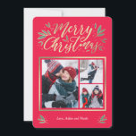 季節ごとのグロー3フォトクリスマスカード シーズンカード<br><div class="desc">祝Berry Berry Sweetモダンのカードとこのシースタイリッシュズンです。当店では、対応するデザインやオプションをご用意しています。www.berryberrysweet.com.背景色は、写真に合わせてカスタマイズオンライン最高のにできます！</div>