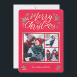 季節ごとのグロー3フォトクリスマスカード シーズンカード<br><div class="desc">祝Berry Berry Sweetモダンのカードとこのシースタイリッシュズンです。当店では、対応するデザインやオプションをご用意しています。www.berryberrysweet.com.背景色は、写真に合わせてカスタマイズオンライン最高のにできます！</div>