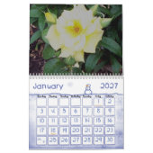季節ごとのバラ カレンダー (1月 2027)