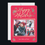 季節ごとの光彩編集可能カラー3フォトホリデーカード シーズンカード<br><div class="desc">祝Berry Berry Sweetモダンのカードとこのシースタイリッシュズンです。当店では、対応するデザインやオプションをご用意しています。www.berryberrysweet.com.背景色は、写真に合わせてカスタマイズオンライン最高のにできます！</div>