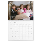 季節ごとの家族の写真フレームのパーソナライズされた画像 カレンダー (3月 2026)