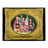 季節ごとの家族の写真フレームのパーソナライズされた画像 カレンダー (カバー)