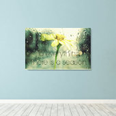 季節ごとの雨と花の窓 キャンバスプリント (インサイチュ (ウッドフロア))