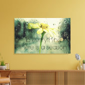 季節ごとの雨と花の窓 キャンバスプリント (インサイチュ (リビング))