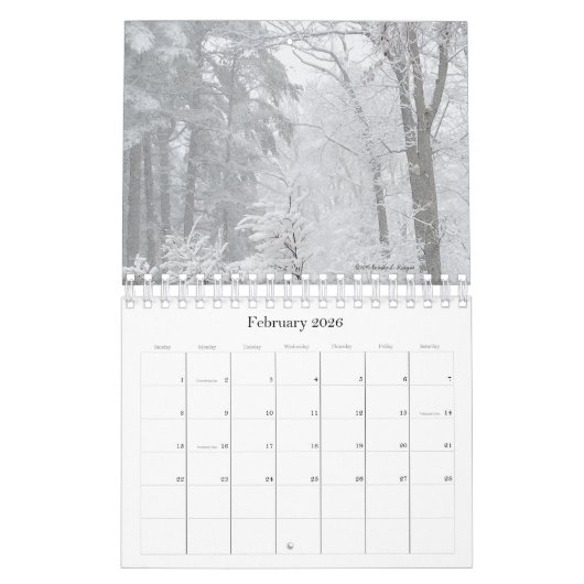 季節とともに –  カレンダー (2月 2026)