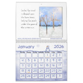 季節によるファインアートの12か月 カレンダー (1月 2026)