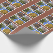 季節に応じて木のトラック帽 ラッピングペーパー (角)