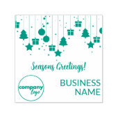 季節のあいさつカスタムのビジネスのロゴホリデー セルフインキングスタンプ (デザイン)