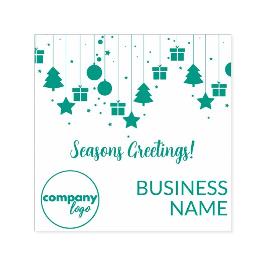 季節のあいさつカスタムのビジネスのロゴホリデー セルフインキングスタンプ (デザイン)