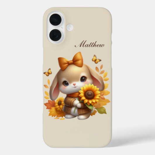 季節のうさぎ 名前入り Case-Mate iPhoneケース (裏面)