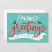 『季節のお祝いのスパインとヒイイクリスマス』 シーズンカード (正面/裏面)