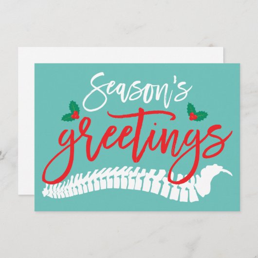 『季節のお祝いのスパインとヒイイクリスマス』 シーズンカード (正面/裏面)