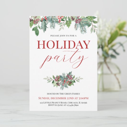季節のお祝い ホリデーパーティー 招待状 (スタンド正面)