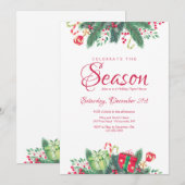 季節のお祝い ホリデー オープン ハウス 招待状 (正面/裏面)