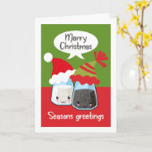 季節のごあいさつおもしろい塩コショウ食品をテーマ カード (黄色い花)