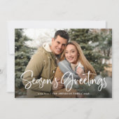 季節のごあいさつと家族の写真 シーズンカード (正面)