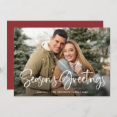 季節のごあいさつと家族の写真 シーズンカード (正面/裏面)