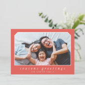 季節のごあいさつのシンプル斜体の枠(赤) シーズンカード (スタンド正面)