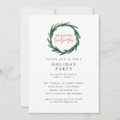 季節のごあいさつの企業のなクリスマス・パーティ 招待状 (正面)