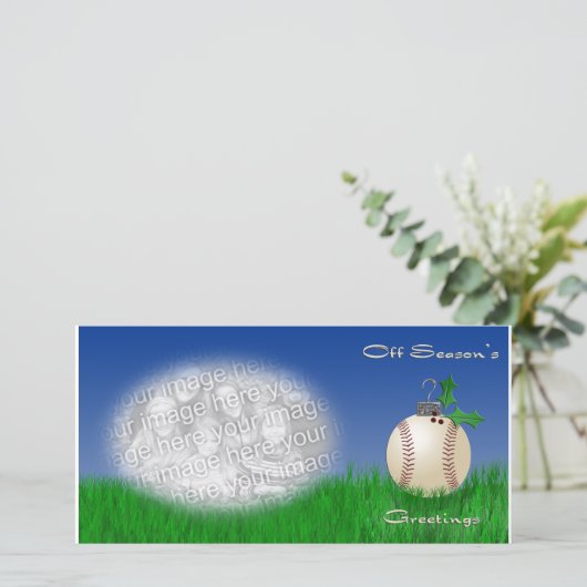 季節のごあいさつの写真テンプレートを離れて シーズンカード (スタンド正面)