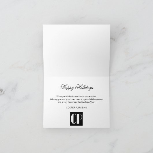 季節のごあいさつの国ビジネス休日カード シーズンカード (内部)