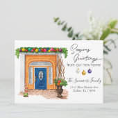 季節のごあいさつの新しいホームの移動告知 招待状 (スタンド正面)