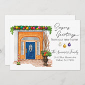 季節のごあいさつの新しいホームの移動告知 招待状 (正面/裏面)