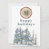 季節のごあいさつの水彩林のロゴ企業の シーズンカード (正面)