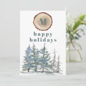 季節のごあいさつの水彩林のロゴ企業の シーズンカード (スタンド正面)