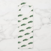 季節のごあいさつの水彩画のリースのモダンの休日 ボトルネックタグ (裏面)