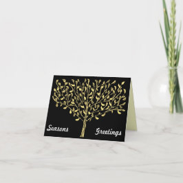 季節のごあいさつの金ぱくの木カード シーズンカード