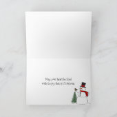 季節のごあいさつの雪の中のジンジャーパンの家 シーズンカード (内部)