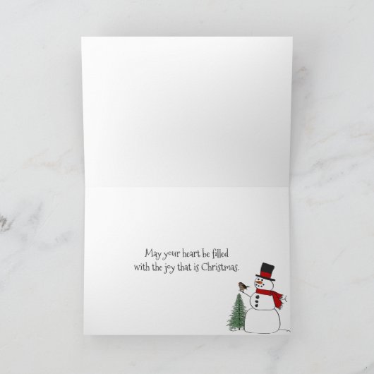 季節のごあいさつの雪の中のジンジャーパンの家 シーズンカード (内部)