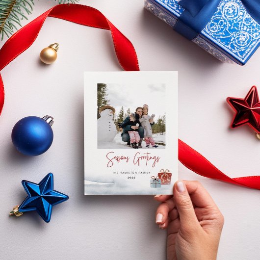 季節のごあいさつウィンターギフトホリデーカード シーズンカード