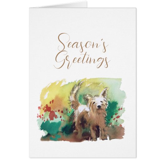 季節のごあいさつウェスト・ハイランド・テリア・カード (正面)