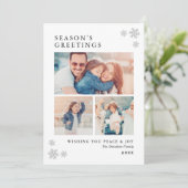 季節のごあいさつエレガントプラチナフォトコラージュ シーズンカード (スタンド正面)