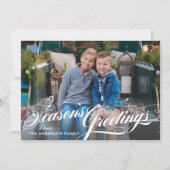 季節のごあいさつエレガント書道台本の写真 シーズンカード (正面)