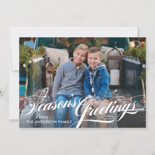 季節のごあいさつエレガント書道台本の写真 シーズンカード (正面)