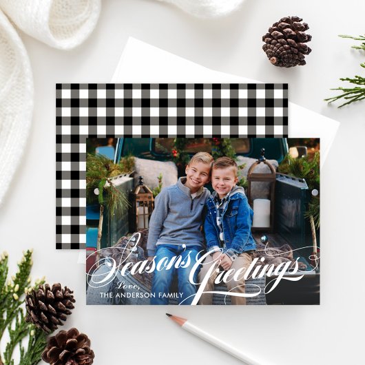 季節のごあいさつエレガント書道台本の写真 シーズンカード