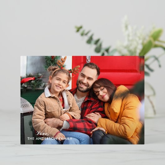 季節のごあいさつエレガント書道台本の写真 箔シーズンカード (立ち正面)