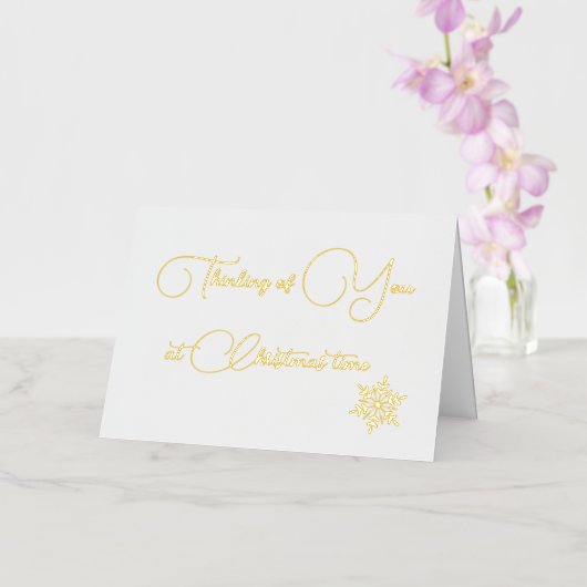 季節のごあいさつカスタムデザイン金ゴールド 箔シーズンカード (蘭)