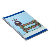 季節のごあいさつカートゥーンバードオンフェンス ノートブック (右側)